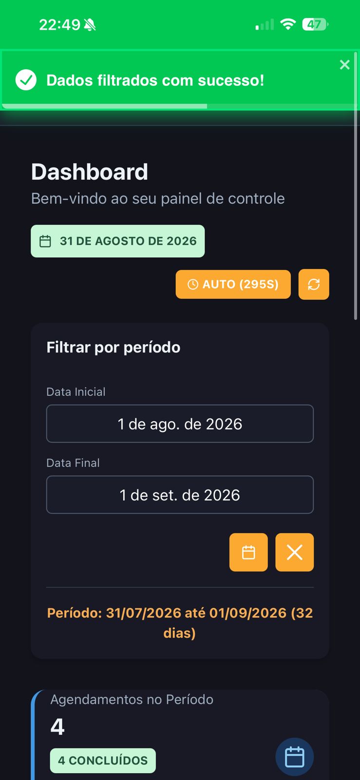 Tela 1 do aplicativo Meu Barbeiro Pro