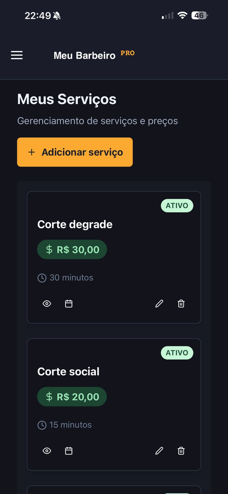 Tela 5 do aplicativo Meu Barbeiro Pro