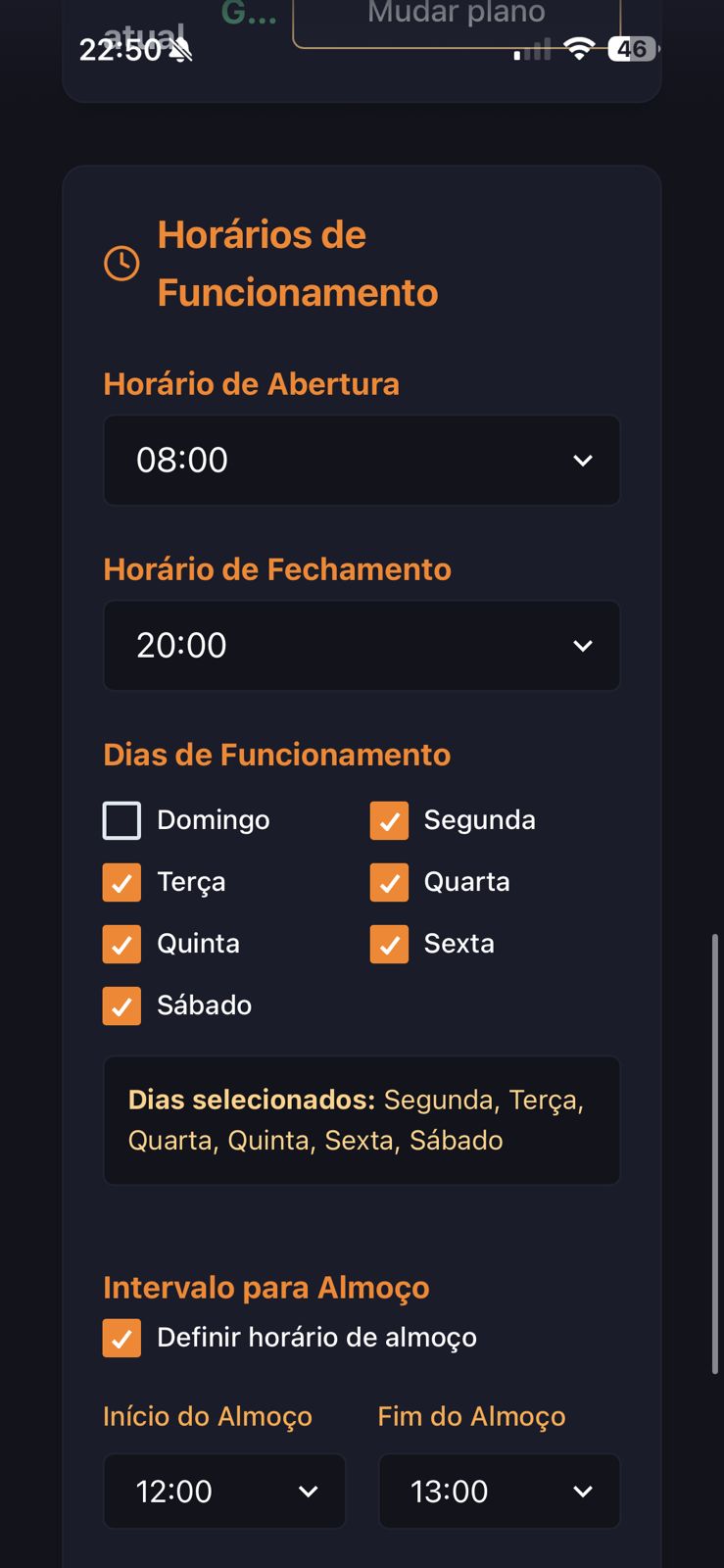Tela 9 do aplicativo Meu Barbeiro Pro